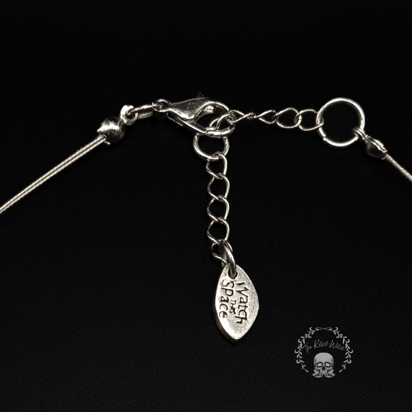 Multi Textured Blue and Silver toned Resin Collar Style Necklace - Picture 6 of 7